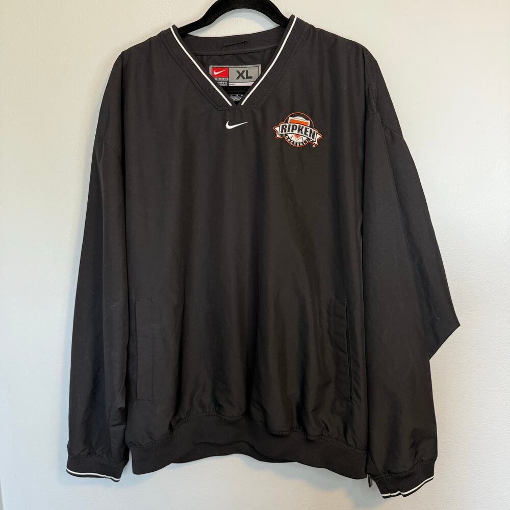 Baltimore Orioles Ripken Baseball Nike Vintage Pullover Windbreaker Mens Size XL